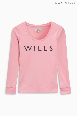 Jack Wills Pink Slogan Loungewear T-Shirt